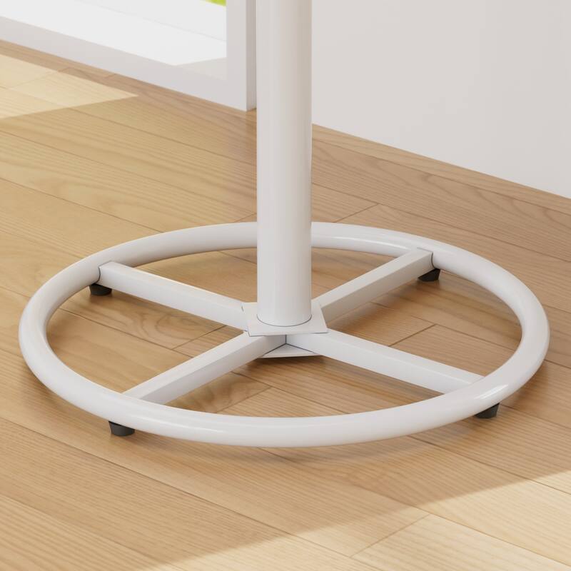 VECELO Bar Table Set, Round Bistro Bar Table Wooden Top, Sturdy Metal Frame with Pedestal, Set of 1/3