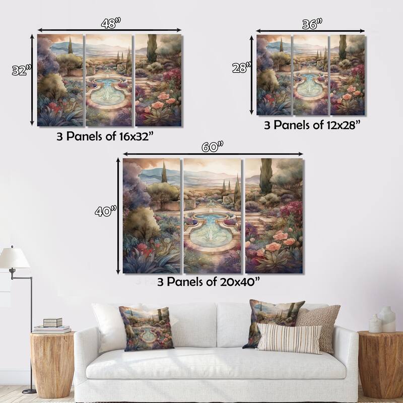 Designart "Garden Oasis I" Garden Wall Decor Set