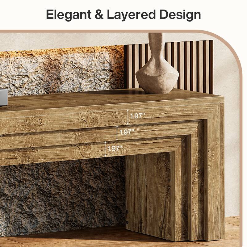 70.9" Extra Long Wooden TV Stand for 75-Inch TVs, Entertainment Center Media Console for Living Room