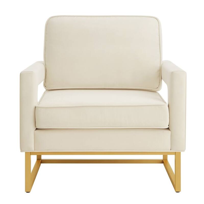Accent Arm Chair with Gold Base
