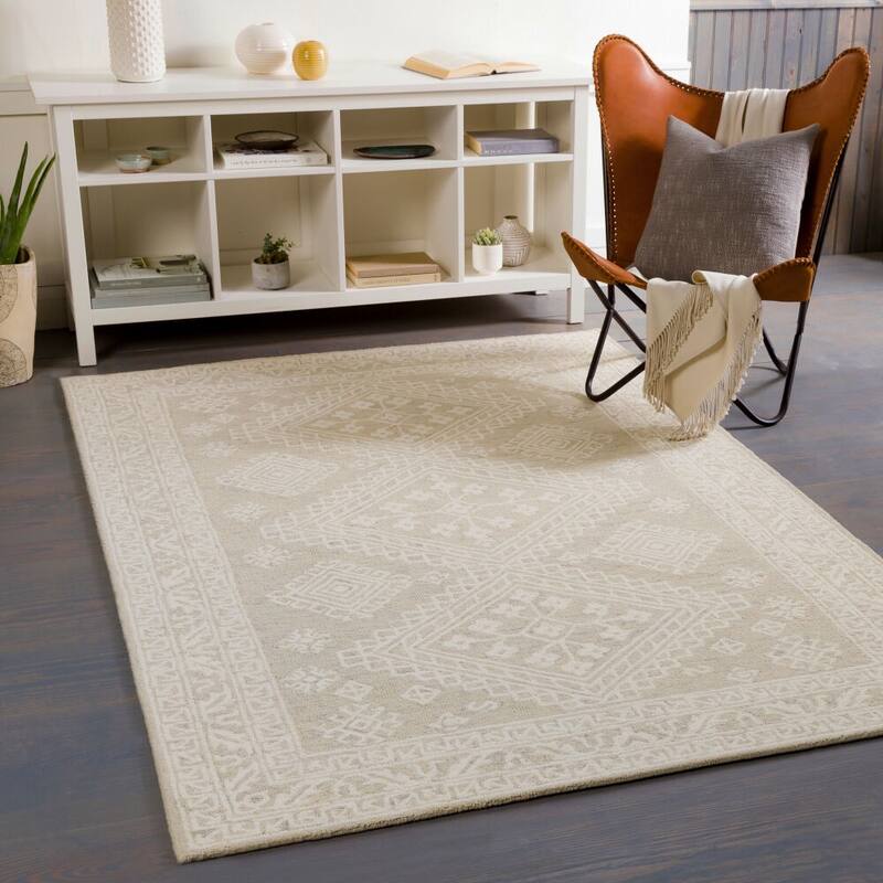 Livabliss Traditional Kayseri Medallion Area Rug - 8'10" x 12' - Beige