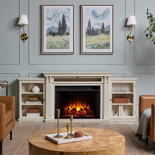 Tracey 84" TV Stand Electric Fireplace by Real Flame