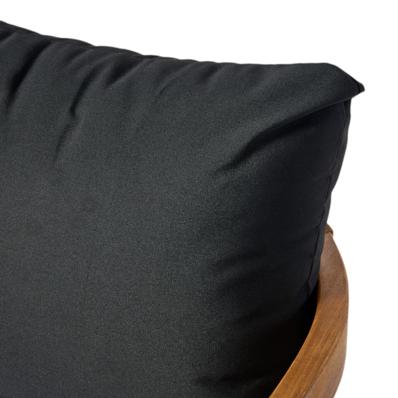 Burchett Outdoor Acacia Wood and Wicker Club Chairs (Set of 2) with Optional Sunbrella Cushions by Christopher Knight Home