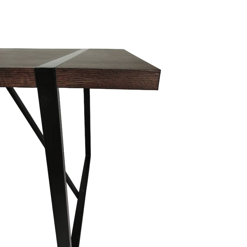 55"Rustic Industrial Rectangular Dining Table For 6 Person