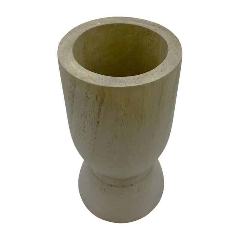 Set of Decorative Wood Vase in Brown with Real Preserved Mixed Bouquets - SET3