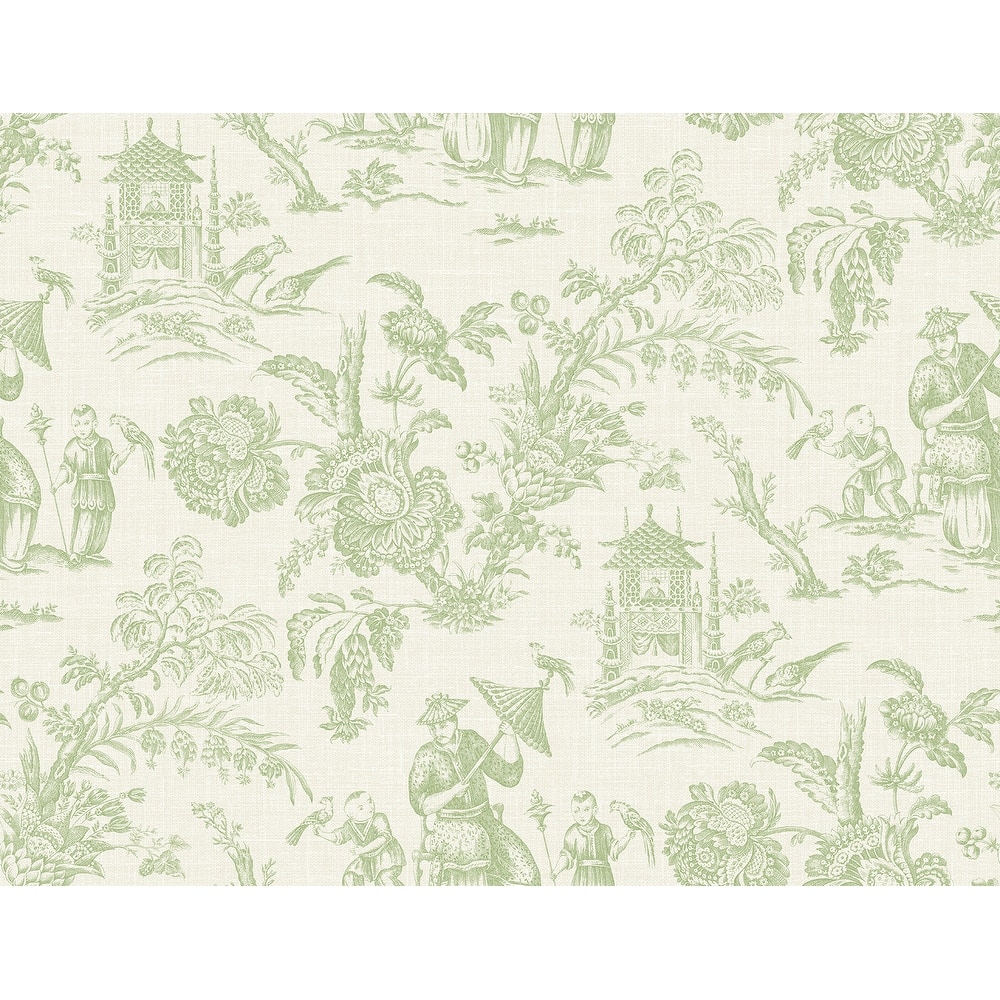 Seabrook Designs Colette Chinoiserie Nonwoven Unpasted Wallpaper