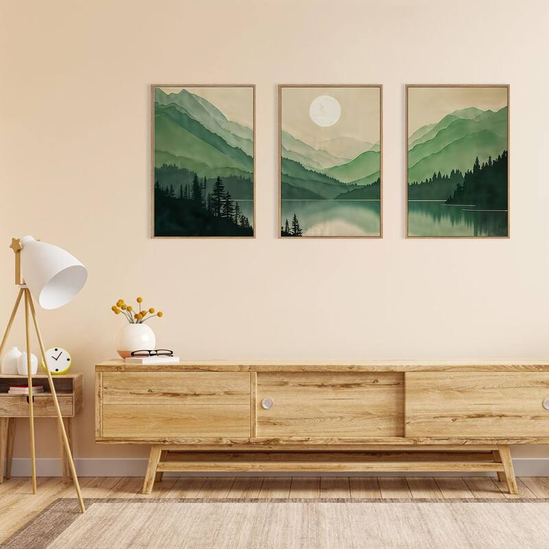 Sun Forests Wall Decor, Green Scenery Wall Painting