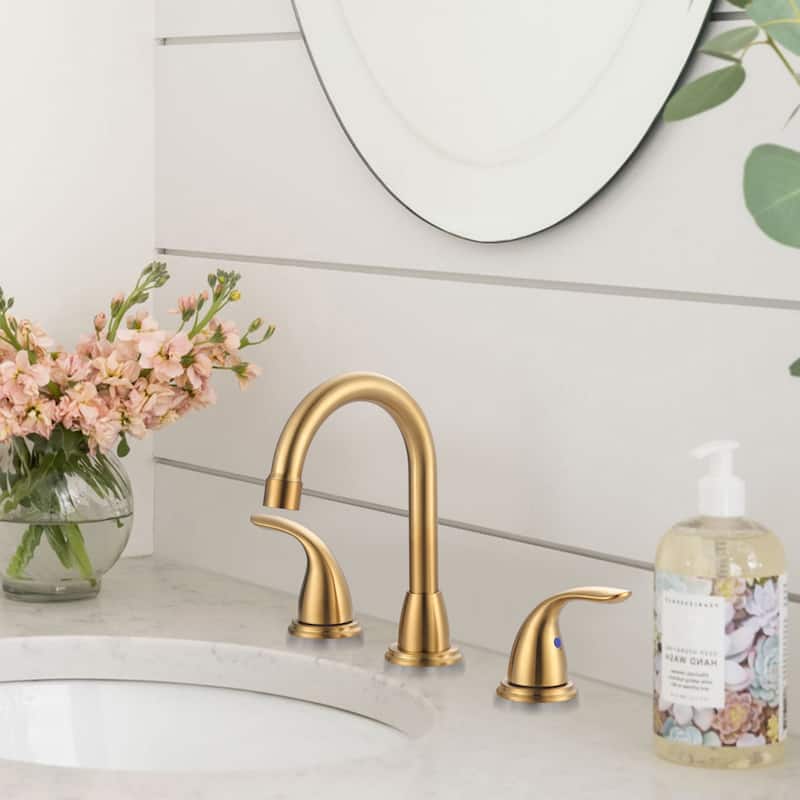 WOWOW 8 in. Widespread Double Handle Bathroom Faucet