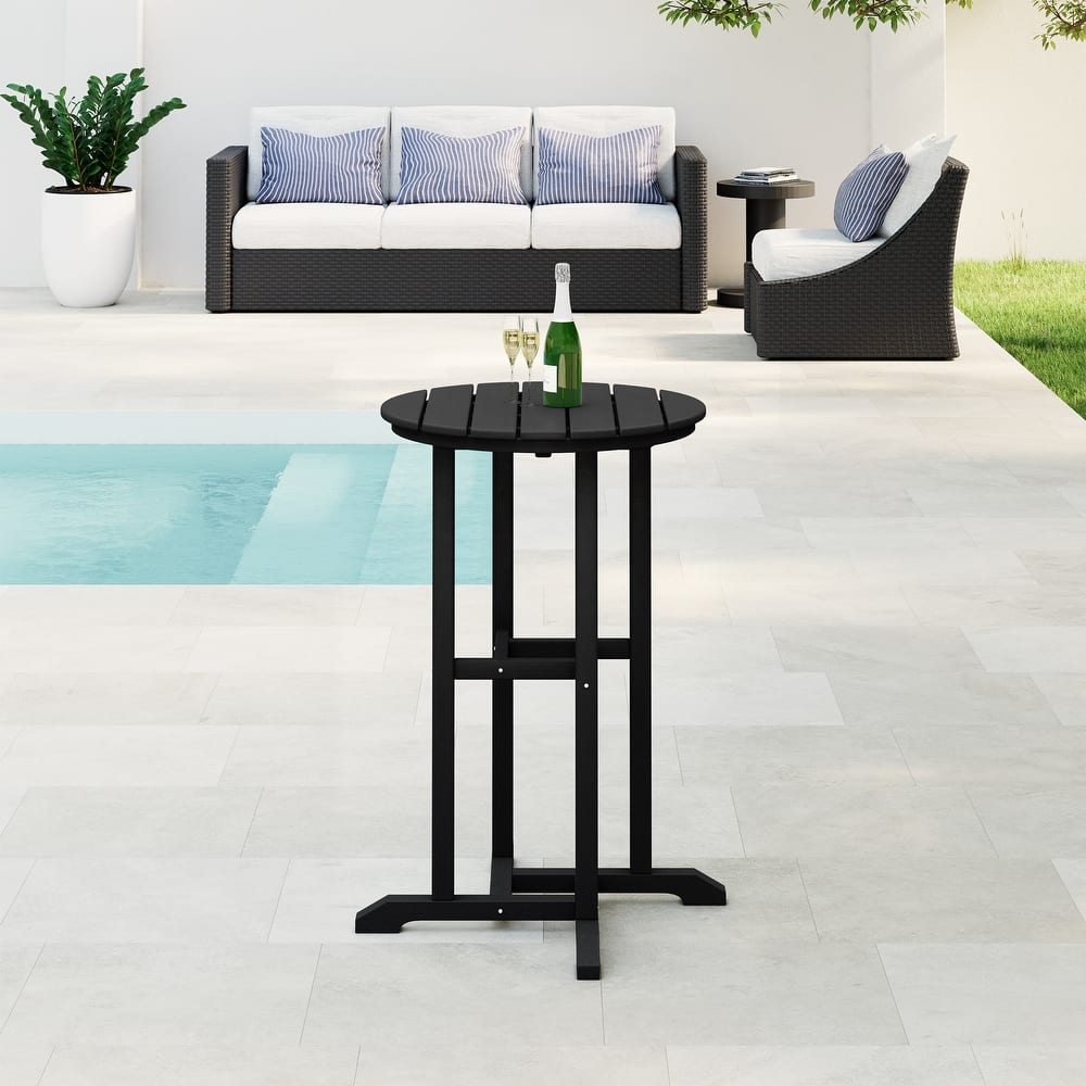 Laguna Hdpe All Weather Outdoor Patio 24" Round Counter Bistro Table