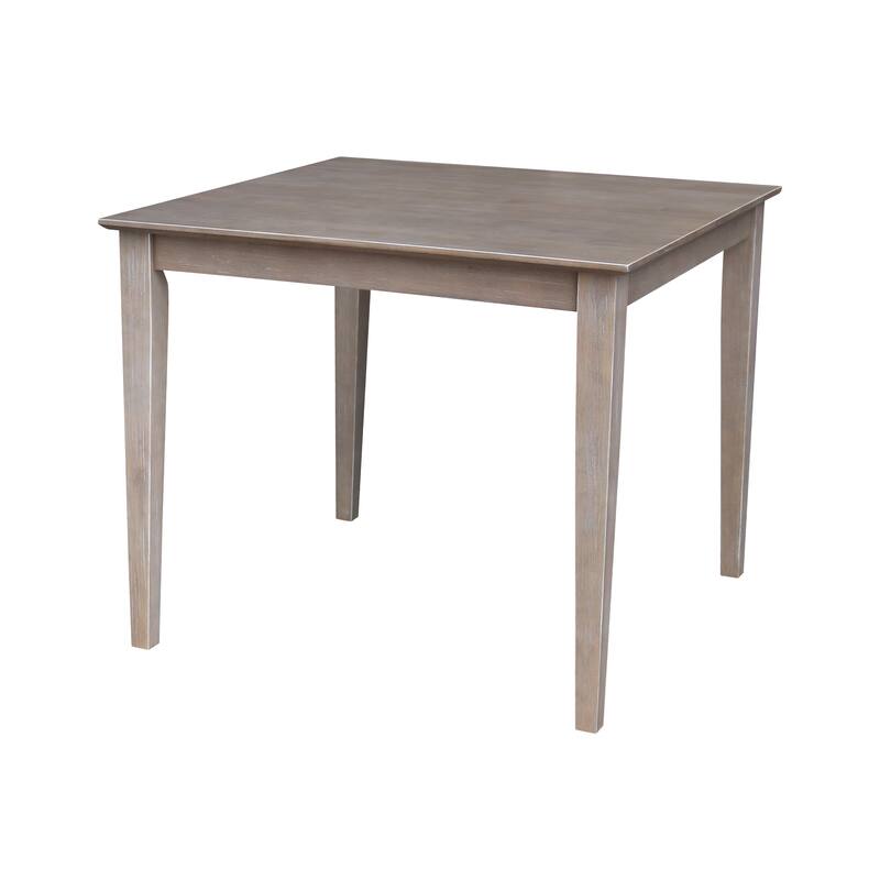 Solid Wood 36" x 36" Table in Washed Gray Taupe - washed gray taupe - washed gray taupe