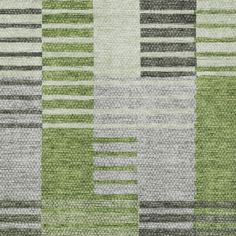 HomeRoots Striped Transitional Rectangle Outdoor Rug