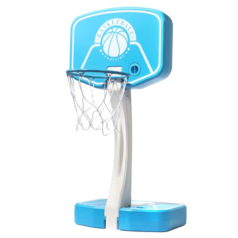 2-in-1 Pool Game Set for Swimming Pool Basketball Hoop and Volleyball Net for Summer - 23.6”L x 17.7”W x 48.5”H