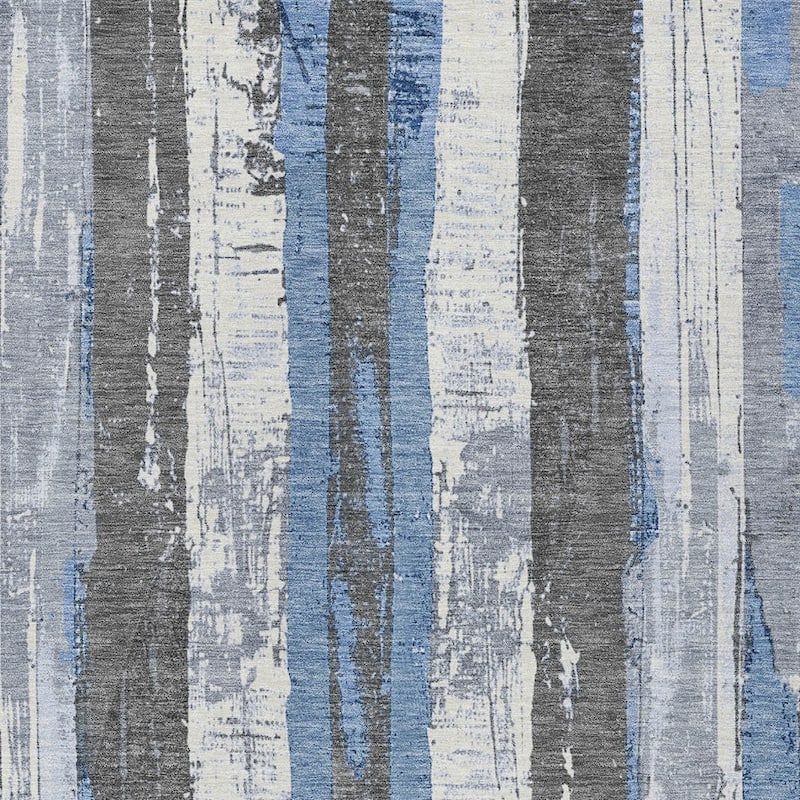 HomeRoots Striped Transitional Rectangle Outdoor Rug