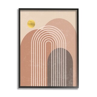 Stupell Geometric Abstract Arch Shapes Framed Giclee Art, Design by ...