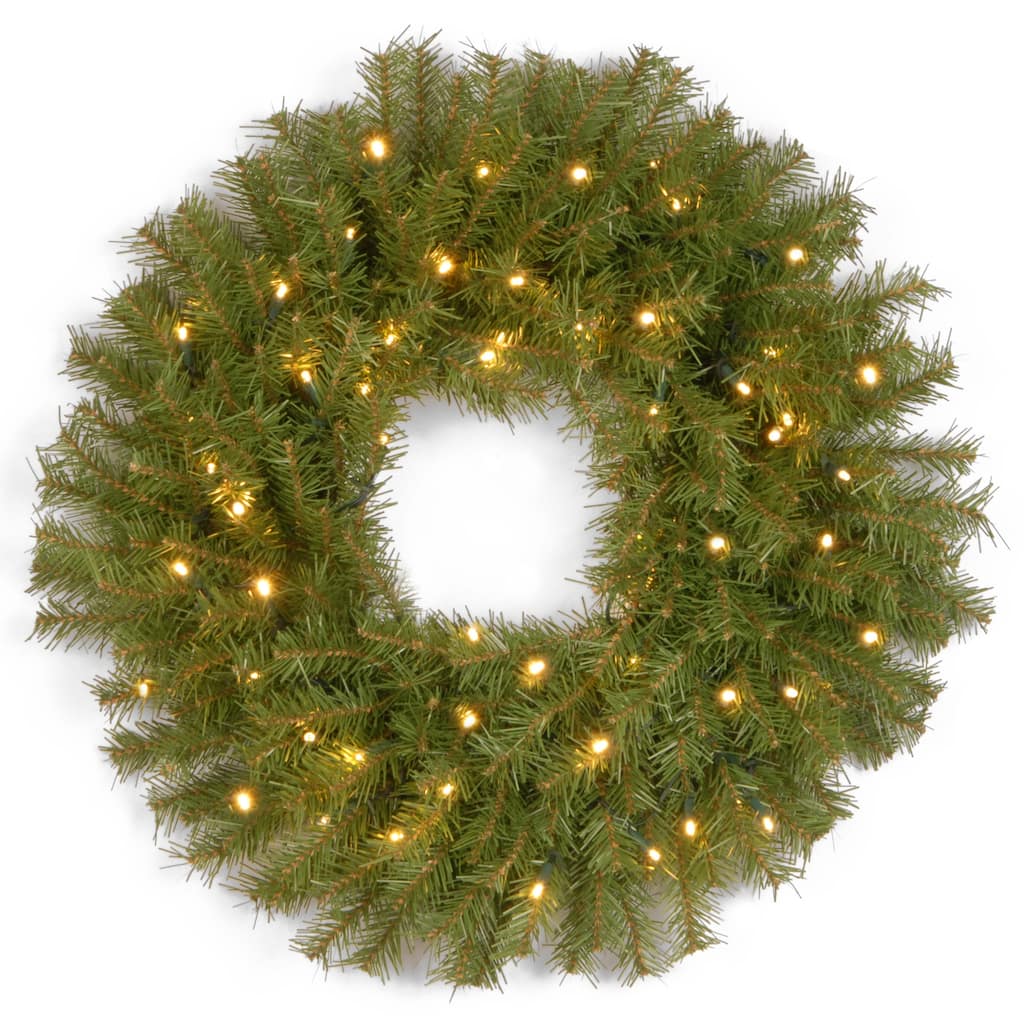 National Tree Company 30 in. Norwood Fir Wreath with Twinkly LED Lights - 30 in
