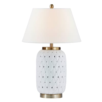 Maren 30" Table Lamp with Linen Shade, White