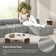 preview thumbnail 50 of 60, Christopher Knight Home - 122" Modern L-Shaped Sectional Sofa with Chaise Lounge, No assembly