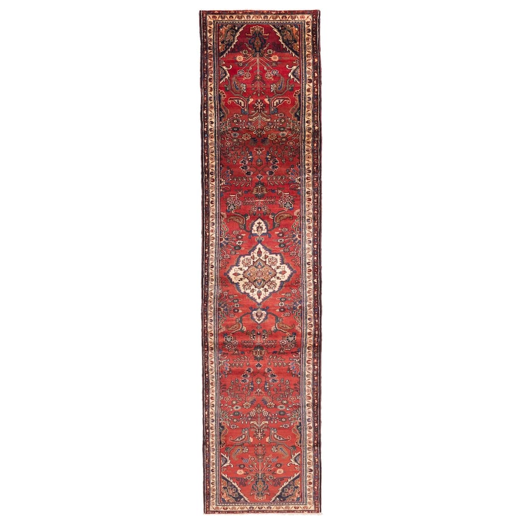 ECARPETGALLERY Hand-knotted Anadol Red Wool Rug - 2'11 x 13'5