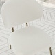 preview thumbnail 24 of 48, White Velvet Dining Chairs with Hammered Finish Metal Legs