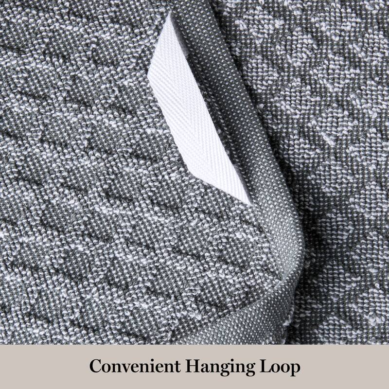 MARTHA STEWART Honeycomb Chambray Textured Kitchen Towel 4-Pack Set