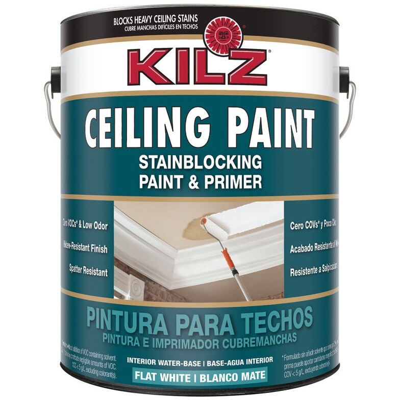 Kilz 68101 Interior Water Based Flat White Ceiling Paint 1 Gallon N A N A