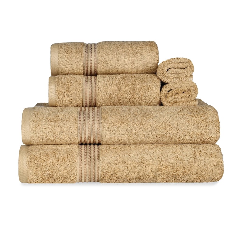 Superior Heritage Egyptian Cotton Absorbent 6-Piece Towel Set
