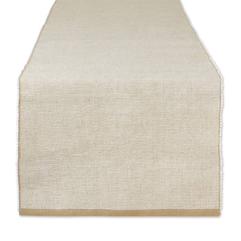 DII Mineral Eco-Friendly Chambray Fine Ribbed Table Runner 13x72 inches