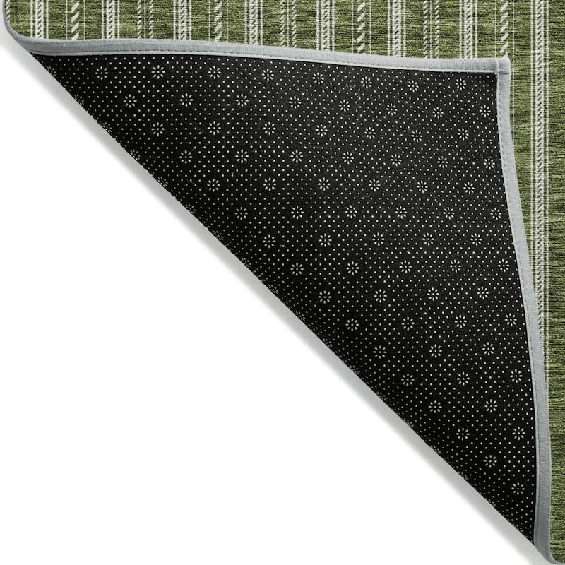 Machine Washable Indoor/ Outdoor Chantille Stripe Twist Rug