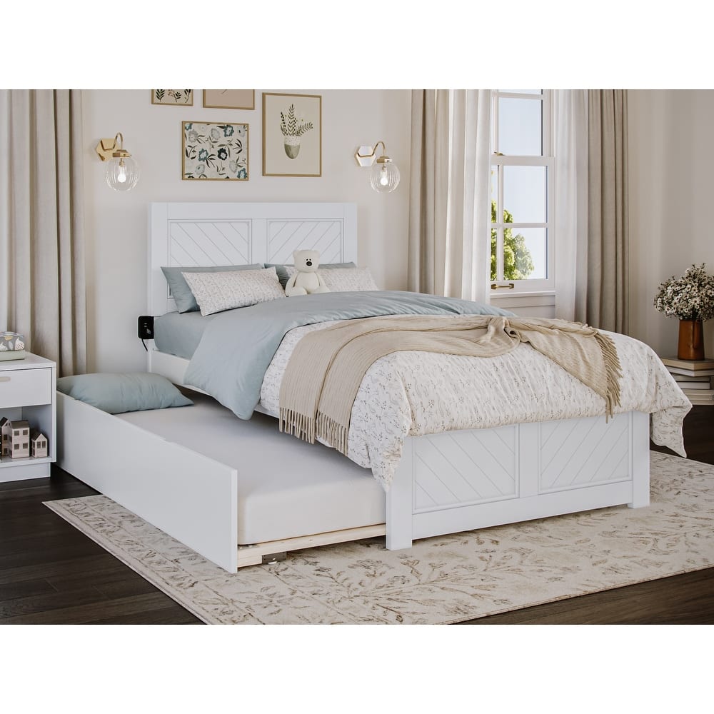 AFI, Canyon Platform Bed with Matching Footboard & Trundle