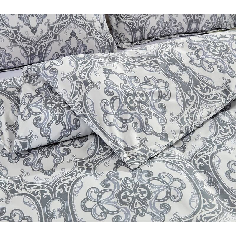 Bibb Home 4 pc Duvet & Down Alternative Comforter Set