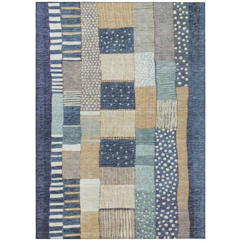 HomeRoots Geometric Transitional Rectangle Outdoor Rug