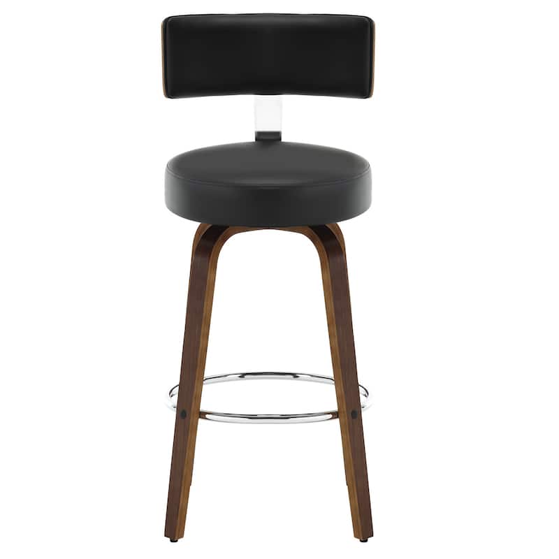 Faux Leather Upholstered Swivel Counter/ Bar Stools Set of 1/2/4