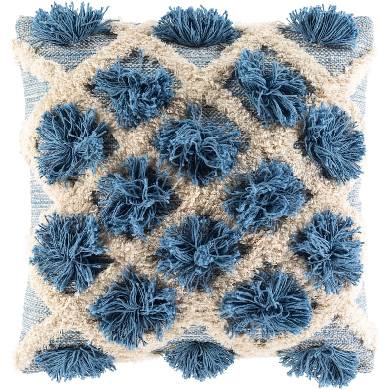 Arianne Fringe Chevron Throw Pillow - 22"H x 22"W - Polyester
