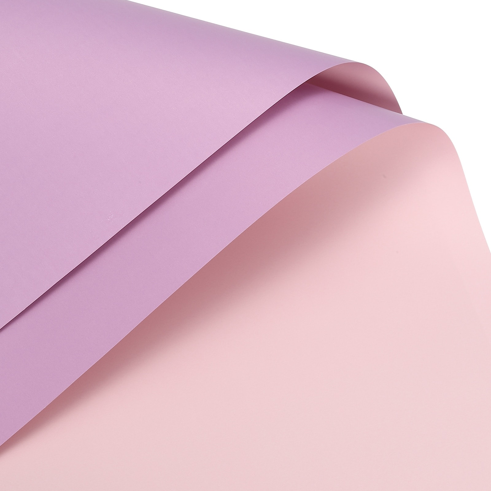 Double Sided Color Flower Wrapping Paper Pink 22.8x22.8