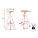 preview thumbnail 39 of 49, Trinity Modern Round Metal Backless Bar Stool with Hairpin Legs and Integrated Footrest for Kitchen Island & Home Bar
