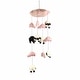 preview thumbnail 4 of 10, Handmade Felted Wool Counting Sheep Mobile - Global Groove (Nepal) Pink/White