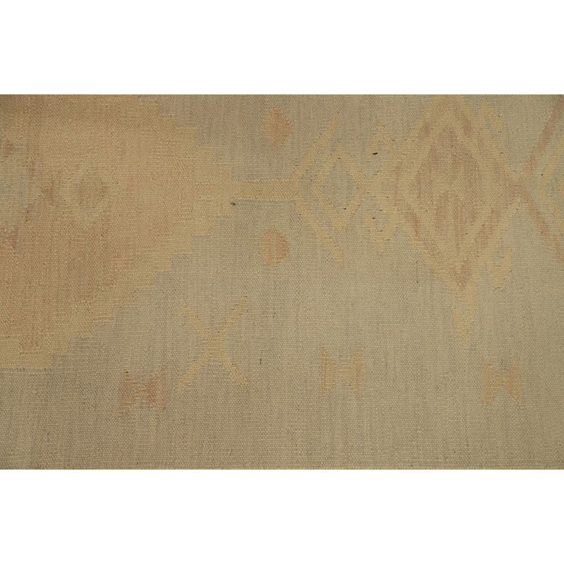 Hand Woven Oriental 100% Wool Carpet Southwestern Tribal Greys & Charcoal Kilim Runner Rug - 10' 0'' X 2' 9''