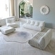 preview thumbnail 8 of 43, Teddy Fabric Lazy Sofa Sets for Bedroom Living Room,Comfortable Bean Bag Chair Floor Couch