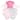 Touched by Nature Girls Organic Cotton Bodysuits, Pink Peanut