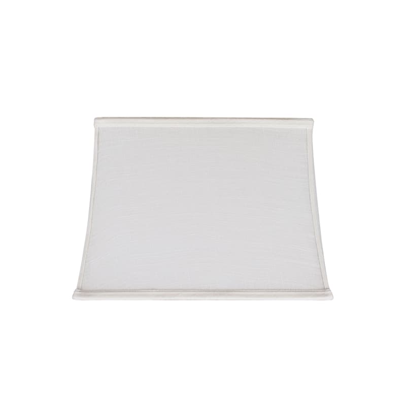 Aspen Creative Rectangle Hardback Shape Spider Construction Lamp Shade in Off White Top: (6"+12") Bottom: (8+14")  x Height: 10"