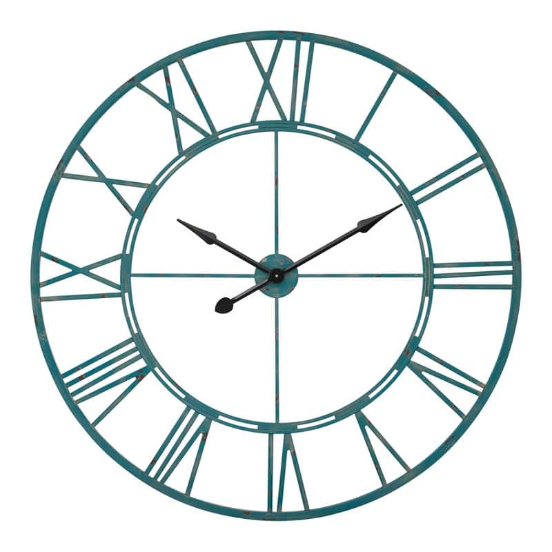 UTOPIA ALLEY Oversized Roman Round Wall Clock - Large Wall Clock, Roman Numeral Wall Clock, Decorative Wall Clock 43.5"D