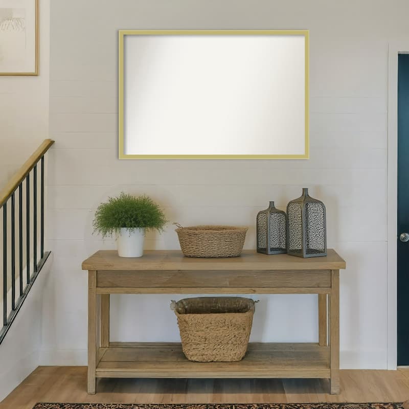 Incline Non-Beveled Wood Framed Wall Mirror