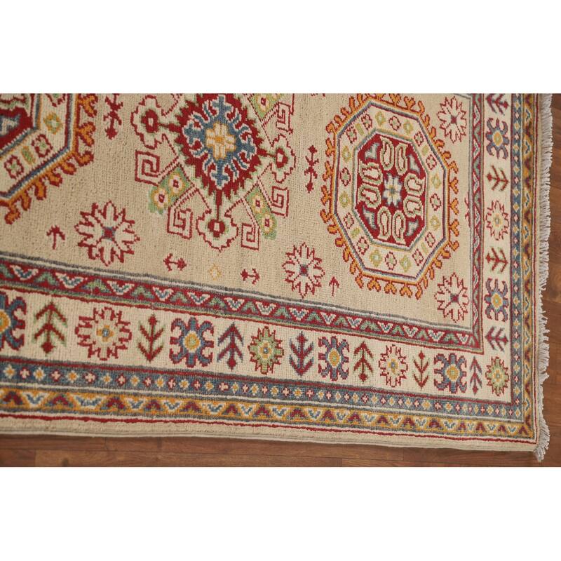 Geometric Kazak Runner Rug Handmade Wool Carpet - 2'10" x 13'0"