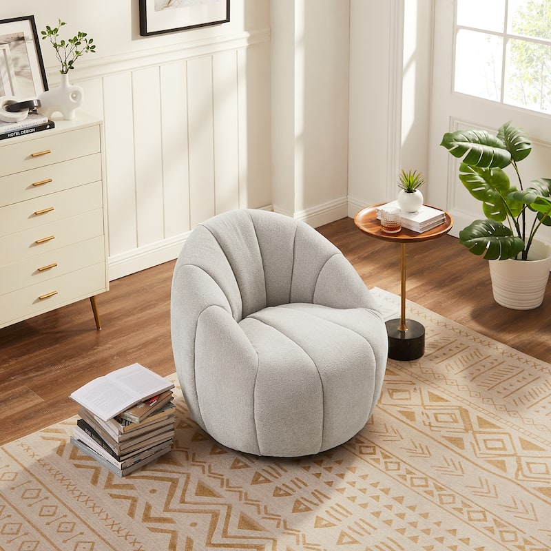 Art Leon Modern Swivel Barrel Chair