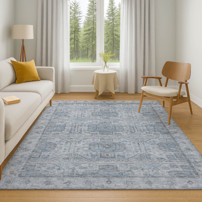 Premium Washable Super Soft Traditional Medallions Mayfield Rug