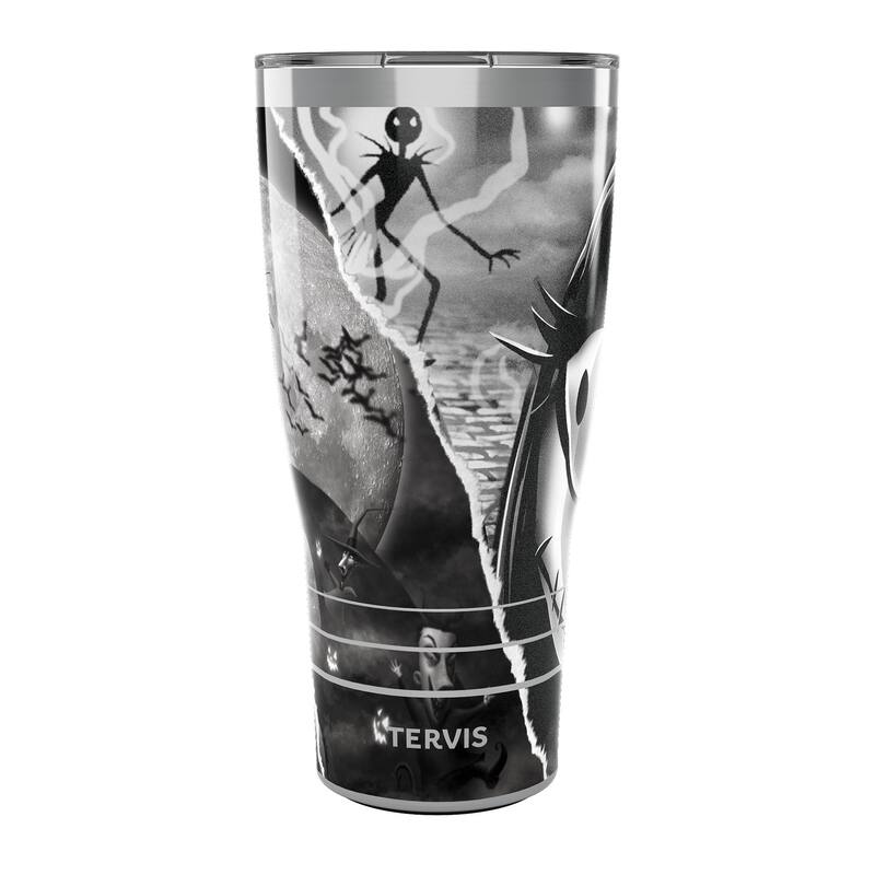 Tervis Traveler Disney Nightmare Before Christmas Torn Collage Triple Walled Insulated Travel Tumbler, Stainless Steel - 30oz