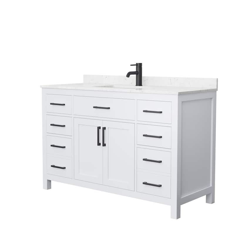 Beckett 54-Inch Transitional Marble Top Single Vanity