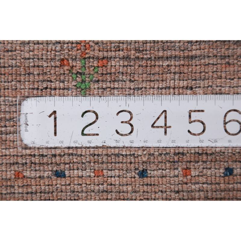 Hand Knotted Oriental 100% Wool Carpet Tribal Animal Pictorial Multi-Colored Gabbeh Area Rug - 4' 10'' X 3' 1''