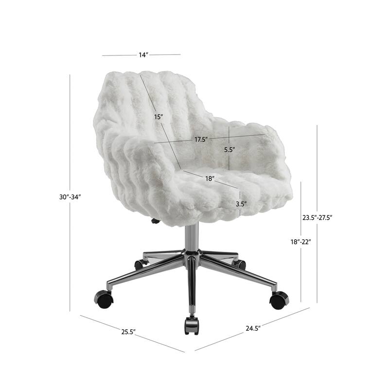 Fiona Office Chair White Cloud Bubble