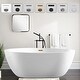 preview thumbnail 1 of 45, Vanity Art 55" X 32" White Acrylic Freestanding Air Bubble Soaking Bathtub with UPC Certified Overflow and Pop-up Drain